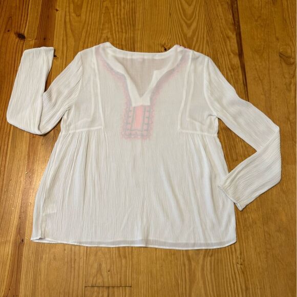 Lilly Pulitzer Dahle Gauze Embroidered Tunic Top Women’s Small Beach Coastal - Picture 10 of 10